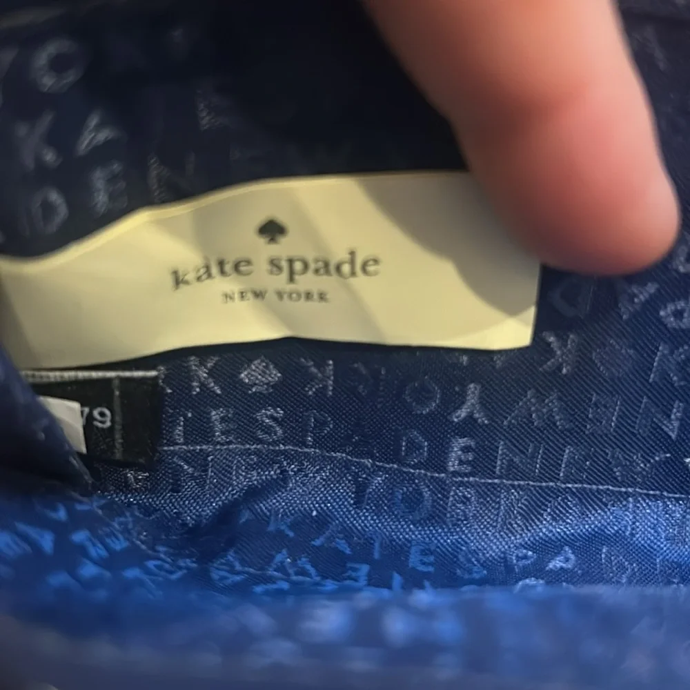 Kate Spade Midnight Blue Wallet with Glitter Polka Dot Accents